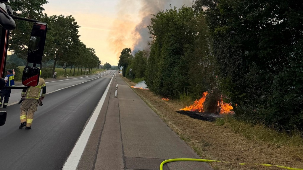Böschungsbrand an Bahnstrecke zwischen Kirkel und Limbach