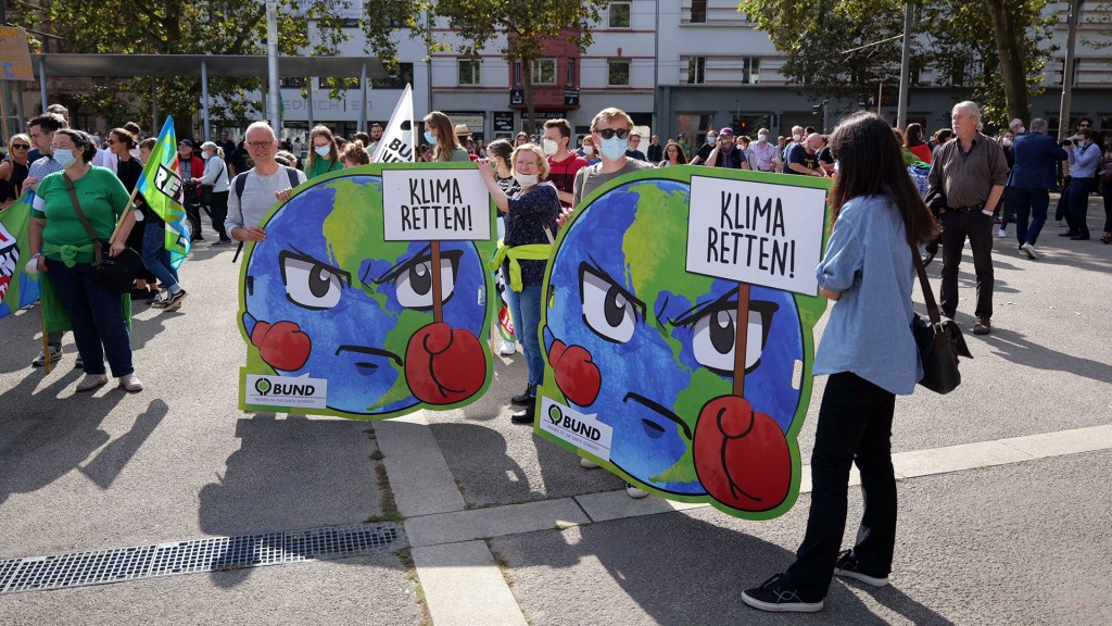 Fridays for future – Klimademonstration in Saarbrücken im Jahre 2021