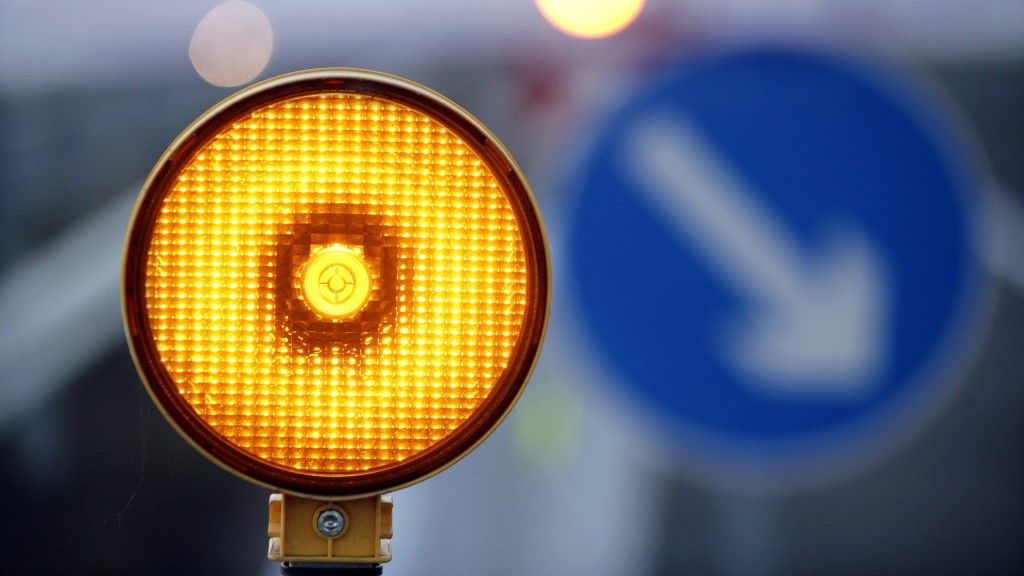 Foto: Gelbes Warnlicht