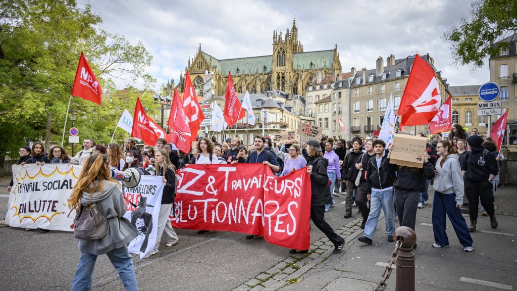 Schülerproteste in Metz am 8. Oktober 2026