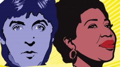 Paul McCartney und Aretha Franklin